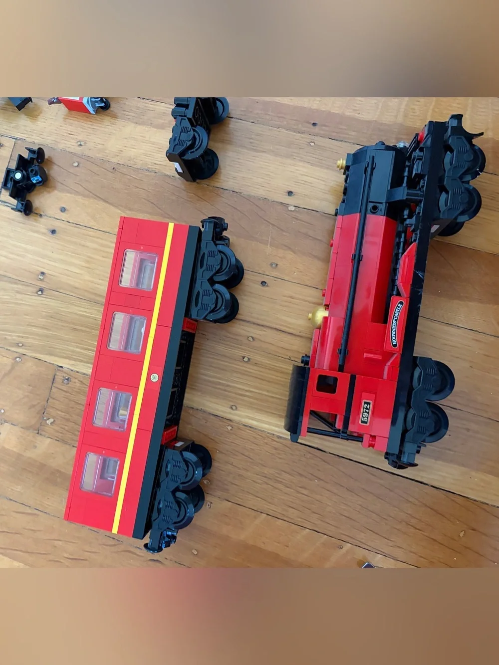 Lego Harry Potter Hogwarts Express train red set wizard bricks steam built Xmas